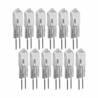 12 x Müller-Licht Halogen Leuchtmittel Blister Stiftsockellampe 20W G4 12V klar warmweiß 2900K dimmbar 3000h