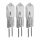 12 x Müller-Licht Halogen Leuchtmittel Blister Stiftsockellampe 20W G4 12V klar warmweiß 2900K dimmbar 3000h