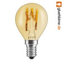 6 x LED Spiral Filament Leuchtmittel Tropfen 3W E14 Gold klar extra warmweiß 1800K DIMMBAR