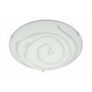 LED Glas Wand- & Deckenleuchte Bergamo Weiß Kreise rund 12W 1200lm warmweiß 3000K Ø 30cm