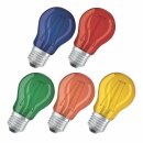 5 x Osram LED Filament Leuchtmittel Tropfen bunt gemischt...