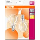 2 x Osram LED Filament Leuchtmittel Tropfen Retrofit Classic P 2,8W = 25W E14 250lm warmweiß 2700K
