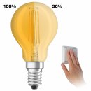 Osram LED Filament Leuchtmittel Tropfen Classic P 4W = 40W E14 klar 470lm warmweiß 2700K DUO CLICK DIM per Lichtschalter DIMMBAR