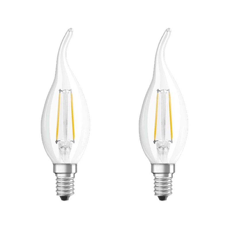 X Osram Led Filament Windsto Kerze Retrofit Classic Ba W W E