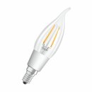 Osram LED Filament Windstoß Kerze 4,5W = 40W E14 klar 470lm GLOWdim warmweiß 2200K-2700K DIMMBAR