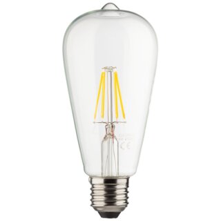 Müller-Licht Retro LED Filament ST64 Edison Leuchtmittel 7W = 60W E27 klar 806lm Ra>90 warmweiß 2700K DIMMBAR