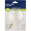 Müller-Licht LED Filament Leuchtmittel Retro Globe G95 4W = 40W E27 klar 470lm warmweiß 2700K