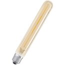 4 x Osram LED Filament T29 Röhre Vintage 1906 Tube 4,5W = 35W E27 Gold gelüstert 400lm extra warmweiß 2400K DIMMBAR