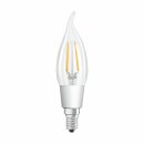 6 x Osram LED Filament Windstoß Kerze 4,5W = 40W E14 klar 470lm GLOWdim warmweiß 2200K-2700K DIMMBAR