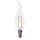 mlight LED Filament Leuchtmittel Windstoßkerze 2W = 15W E14 klar 220lm warmweiß 2700K
