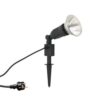 mlight Erdspieß Spot Strahler ES-1 IP44 E27 230V 1,25m Zuleitung & Stecker für PAR38 ohne Leuchtmittel