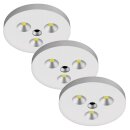 Osram LED Disk Downlight 6,8 Watt 3-er Set Aluminium Unterbauleuchte