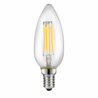 LED Filament Leuchtmittel Kerze 3,1W = 32W E14 klar 350lm warmweiß 2700K