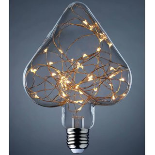 stiltalent LED Kupferkabel Leuchtmittel Herz 1,5W E27 klar warmweiß 2700K