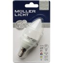 Müller-Licht LED Leuchtmittel Kerze 5,5W = 37W E14 matt 420lm Ra>95 warmweiß 2700K 180°