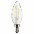 Müller-Licht LED Retro Filament Leuchtmittel Kerze 2,2W = 25W E14 klar gedreht 250lm warmweiß 2700K