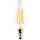 Müller-Licht LED Filament Retro Leuchtmittel Kerze 4W = 40W E14 klar 470lm warmweiß 2700K 3-Stufen per Lichtschalter DIMMBAR