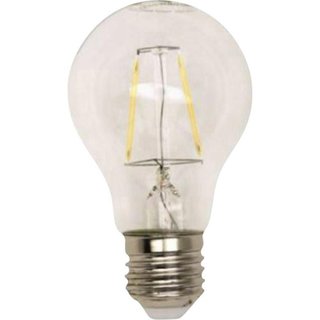 LightMe LED Filament Leuchtmittel Birnenform A60 2W = 25W E27 klar 250lm warmweiß 2700K