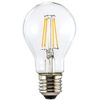 LightMe LED Filament Leuchtmittel Birnenform A60 6W = 60W E27 klar 810lm warmweiß 2700K
