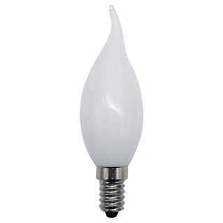 LightMe LED Filament Windstoß Kerze 3,5W = 25W E14 opal weiß 250lm warmweiß 2700K Nostalgia 340°