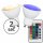2 x Globo LED Leuchtmittel Reflektor 4W GU10 RGBW bunt & warmweiß 3000K mit Fernbedienung