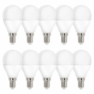 10 x LED Leuchtmittel Tropfen 8W = 50W E14 matt Kugel 160° neutralweiß 4000K