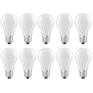 10 x Osram LED Filament Leuchtmittel Birnenform Superstar 5W = 40W E27 matt warmweiß 2700K DIMMBAR