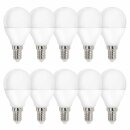 10 x LED Leuchtmittel Tropfen 8W = 52W E14 matt Kugel...