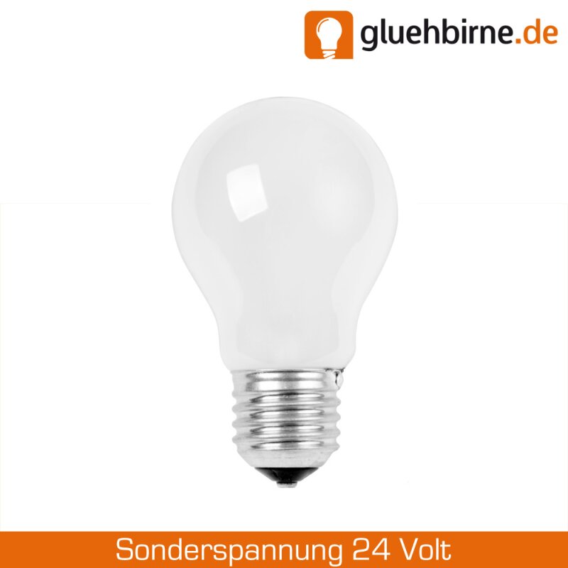 Glühbirne 24V 60W E27 MATT Glühlampe Sonderspannung 24 Volt 60 Watt