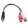 Conexion Cinch Audio Y-Adapter Splitter 15cm 1x Cinch-Stecker - 2x Cinch-Buchse Schwarz