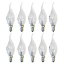 10 x Klein Kerze Windstoß klar 40W E14...