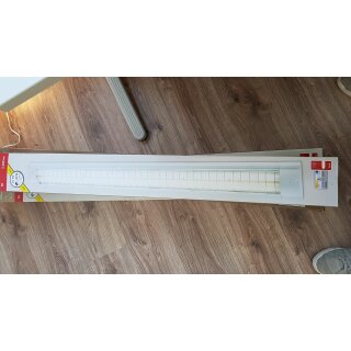 OBI Wand- & Deckenleuchte Büroleuchte 124cm weiß 2 x 36W 6600lm T8 Leuchtstoffröhre neutralweiß 4000K