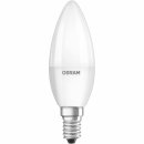 6 x Osram LED Leuchtmittel Kerzenform 5,5W = 40W E14 matt Duo Click Dim DIMMBAR per Lichtschalter