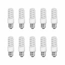 10 x Lightway ESL Energiesparlampe Spirale 14W = 64W E27 800lm warmweiß 2700K T36x114mm 10000h