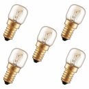 5 x Backofenlampe Glühbirne 15W E14 klar...