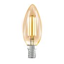 Eglo LED Filament Leuchtmittel Kerze 4W = 22W E14 Gold...