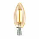 Eglo LED Filament Leuchtmittel Kerze 4W = 22W E14 Gold Vintage extra warmweiß 2200K