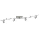 Paulmann Deckenleuchte Rail Systems Hip Teja Eisen gebürstet 4 x 35W GU5,3 warmweiß 2900K Halogen