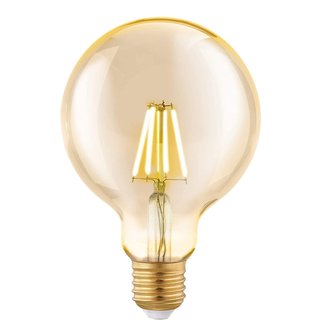 Eglo LED Filament Leuchtmittel Vintage Edison Globe G95 4W = 30W E27 Gold 330lm extra warmweiß 2200K