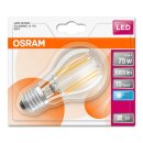 6 x Osram LED Filament Leuchtmittel Retrofit Birnenform 8W = 75W E27 klar kaltweiß 4000K