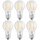 6 x Osram LED Filament Leuchtmittel Retrofit Birnenform 8W = 75W E27 klar kaltweiß 4000K