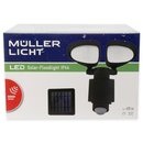 Müller-Licht LED Außenstrahler Solar-Spot schwenkbar Schwarz IP44 6W 400lm Tageslichtweiß 6500K mit Sensor