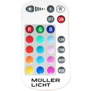 Müller-Licht LED Außenstrahler eckig Schwarz IP65 10W 850lm RGB + warmweiß 3000K inkl. Fernbedienung