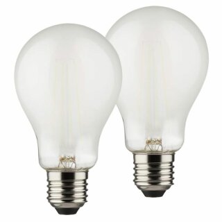 2 x Müller-Licht LED Filament Leuchtmittel Retro Birne A60 6W = 60W E27 matt 806lm warmweiß 2700K
