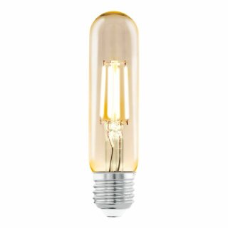 Eglo LED Filament Leuchtmittel T32 Röhre Vintage 3,5W = 22W E27 Gold gelüstert 220lm extra warmweiß 2200K