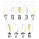 9 x Müller-Licht LED Filament Leuchtmittel Kerze 3W = 25W E14 klar 250lm warmweiß 2700K 200° Ra>95