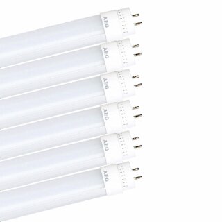 6 x LED VDE T8 PC Röhre 60cm 10W G13 1050lm 230V KVG/VVG Kaltweiß 6500K Tageslicht 180° drehbare Endkappe