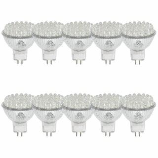 10 x mlight LED Leuchtmittel Glas Reflektor MR16 2,1W GU5,3 100lm warmweiß 3200K