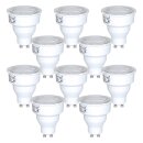 10 x Müller-Licht ESL Energiesparlampe Reflektor 7W = 25W GU10 230V GU10 8000h Chrom Longlife