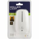 Müller-Licht LED Steckdosen Nachtlicht Agena 1,8W 15lm Amber 1500K mit Sensor